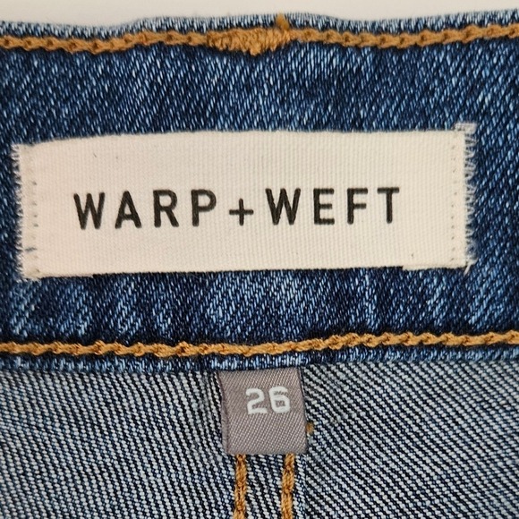 Warp + Weft MAB Slim Straight Side Slit Jeans 26 High Waisted - Picture 10 of 12